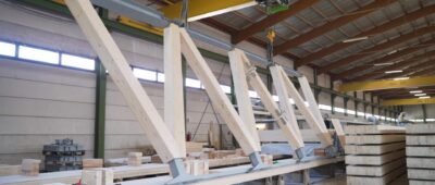 Wooden: Préassemblage des fermes-treillis